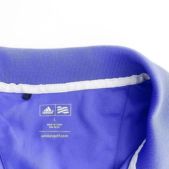 Adidas Golf Mens Athletic Polo Shirt Short Sleeve Collared Purple Large - Picture 3 of 6